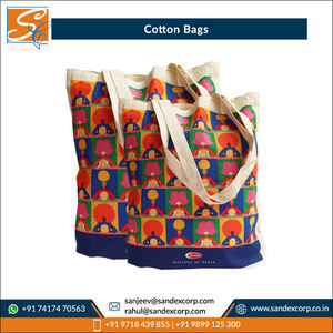 Bolsa impresa de gran calidad a precio de fábrica para uso en el mercado Bolsas de compras de algodón cardado 100% para la venta Fabricante en India - Product Image 2