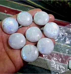 Haute qualité arc-en-ciel pierre de lune 16-18mm forme de coeur Cabochon en vrac pierres précieuses jour d'été fabrication de bijoux pierres précieuses en vrac pour unisexe - Product Image 2