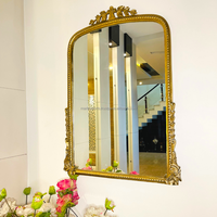 Miroirs muraux anciens encadrés de haute qualité, design moderne et luxueux, fabrication artisanale, aluminium, montage mural, ME-702, salon