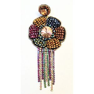 Anillo flor pendientes hechos a mano de FORFOR las mujeres - Product Image 2