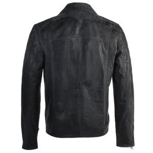 Venta caliente de los hombres originales de imitación de cuero de motorista de ajuste Regular con cierre de cremallera y bolsillos funcionales - Product Image 3