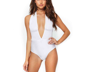 บอดี้สูทเซ็กซี่แขนกุดถักสำหรับผู้หญิง,บอดี้สูทปิดไหล่เสื้อสตรีทสวมใส่สบาย - Product Image 1