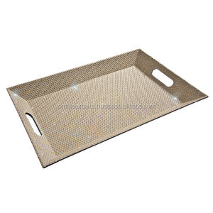 Bandeja de Servir Rectangular Moderna de Metal Sólido de Alta Calidad, Resistente, con Recubrimiento en Polvo, Apta para Lavavajillas y Microondas, Venta al por Mayor - Product Image 1