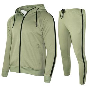 Survêtement personnalisé printemps pour hommes et femmes, 100% polyester doux, coupe ajustée, pantalon de jogging, sweat à capuche zippé, taille élastique extensible dans quatre sens - Product Image 4