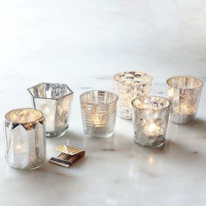 Hot Vantage Modern Fancy Luxury Nouveau Design Premium Look Vente votives en verre au mercure pour la décoration de la maison et les mariages de salon - Product Image 1