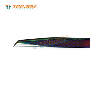 Quewel — pince à épiler Plasma arc-en-ciel, 7mm 45 degrés, embout artisanal fin pour Isolation et Extension de cils classique - Product Image 4