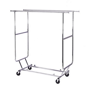 Cán ráp sắt Chrome tầng thường vụ quần áo <span class=keywords><strong>Rack</strong></span> với bánh xe - Product Image 3