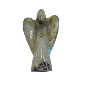 crystal angel Labradorite natural stone angel Carved Natural Stone Figurine Jade Crystals angel Carved Polished