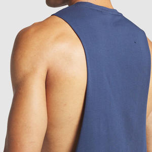 เสื้อกล้ามผู้ชายผ้าคอตตอนถักสำหรับออกกำลังกายเสื้อเพาะกายออกกำลังกายผ้า100% คุณภาพสูงสไตล์ลำลอง - Product Image 4