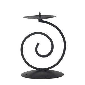 Metal Iron <b>Black</b> Spiral <b>Pillar</b> <b>Candle</b> <b>Holders</b> - Product Image 1