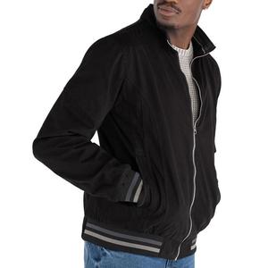 Blouson de moto d'automne et d'hiver pour hommes, blouson à col montant et manches longues avec toile en cuir lavé - Product Image 4