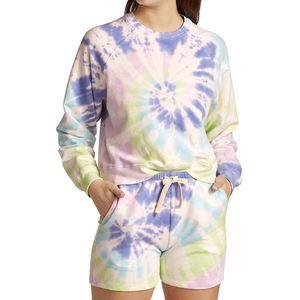 Servicio OEM de moda Mujeres Venta caliente personalizada Ropa de gimnasio Hecho en fábrica Tie Dye Sudaderas para mujeres - Product Image 3