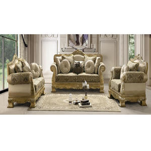 ชุดโซฟาไม้เนื้อแข็งไม้สัก5ที่นั่งสุดเจ๋ง,ชุดโซฟาห้องนั่งเล่นแบบอิตาลีคุณภาพเยี่ยมห้องรับแขกแบบงานฝีมือสไตล์ยุโรป - Product Image 1