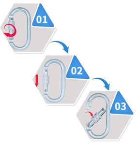 ไต้หวัน ADELA Carabiner พร้อมสกรู Carabiner ล็อค - Product Image 6