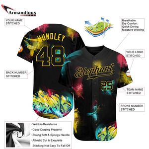 Camiseta de béisbol de equipo a rayas para hombre, uniforme de béisbol con estampado personalizado, sublimación, a la venta, Oem - Product Image 6
