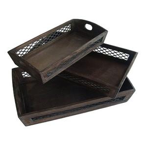 Plateau de service en bois blanc classique vintage Plateau de cuisine décoratif pour la maison personnalisé Plateau en bois au design classique - Product Image 6