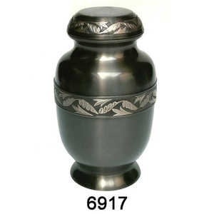 Crtion en laiton pour adultes noir avec aigle en or, fournitures de crème métallique moderne, Urn noir, - Product Image 4