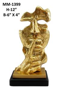 หุ่นสีทองสำหรับตกแต่งบ้าน,ดีไซน์เนอร์ประติมากรรมอุปกรณ์ตกแต่งบ้านสไตล์นอร์ดิกสำหรับตกแต่งสวน - Product Image 3