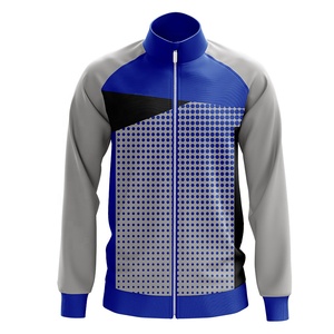 Chaqueta de entrenamiento de fútbol de nuevo diseño 2020, patrón de lona con cuello levantado, transpirable de secado rápido para invierno, venta al por mayor - Product Image 3