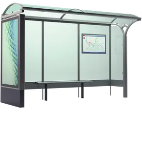 1型公交候车亭广告公交车站，配有mopi公交候车亭最佳高品质新设计