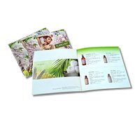 Folletos Impresos Offset Personalizados para el Cuidado de la Piel, 18x17.6cm, Papel Recubierto, Laminado con Película, Cartón Resistente, Cartón Corrugado, Cartón Dúplex