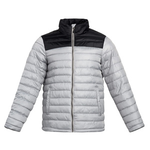Manteau d'hiver promotionnel brillant de la meilleure qualité, veste en coton bouffant pour hommes, logo personnalisé à l'avant avec col montant - Product Image 1