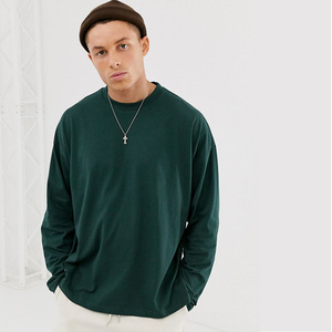 Latest Design Men's Dropped Shoulders Long Sleeve <b>Round</b> Neck T-Shirts - Product Image 6