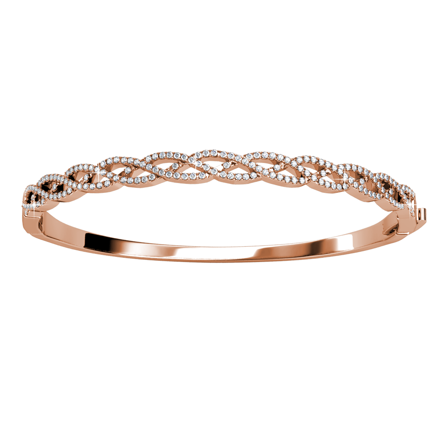 Brass With 18k Rose Gold Plated Delicate Women Bangle