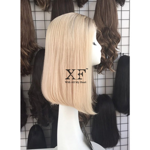 Tóc Người Châu Âu 100 Chất Lượng Hàng Đầu Tuyệt Đẹp Tóc Vàng Tro Nhạt #60 Màu Tóc Giả Ren Thụy Sĩ - Product Image 1