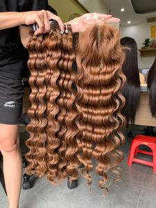 Extensiones de Cabello Vietnamitas Remy, Extensiones de Cabello Humano con Ondas Oceánicas, Mechones de Cabello Tejidos a Máquina, Color - Product Image 1