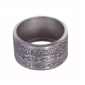 Rond de serviette en métal design Party Ware Rond de serviette rond Serviette de serviette - Product Image 5