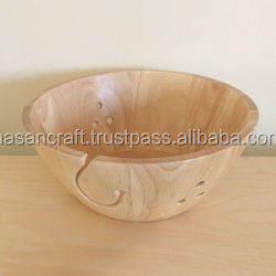 Bol de madera antigua para crochet, cuenco clásico de madera natural, bowlfor para casa y restaurante, venta al por mayor y más vendido - Product Image 2
