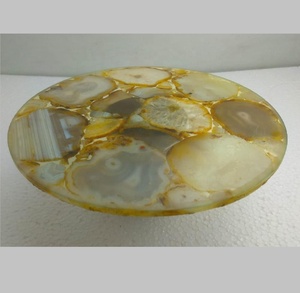 Support à gâteau en Agate marron naturel, plateau décoratif, meilleures ventes, 2019 - Product Image 2