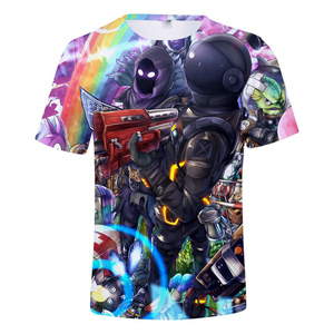 T-shirt col rond hommes, estival et décontracté, en 3D - Product Image 3