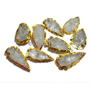 100% sac à bijoux en velours customiz Crystal Quartz Flèche Bouton électrolytique | Acheter Bouton Agate de guérison - Product Image 1
