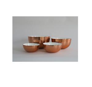 Tazón de cobre martillado 100%, 4 piezas de diferentes tamaños para utensilios de cocina y vajilla, tazón de cobre de acero inoxidable - Product Image 1