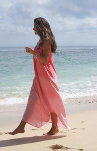 Robe Maxi longue ample à coupe ample, tenue d'été Maxi pour femmes à la mode, vêtements de plage ou de station, tissu en rayonne doux et léger - Product Image 3