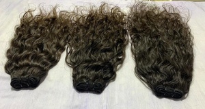 Extensions de cheveux indiens ondulés bruts, frontals, cheveux de temple, couleur naturelle, 100% vierge Remy, vague italienne, qualité supérieure, longueur 20 pouces, CHEVEUX - Product Image 2