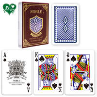 Cartes à jouer NOBLE 100% plastique imperméables personnalisables, revêtement unique des deux côtés, finition mate, blanc, 54 cartes par jeu