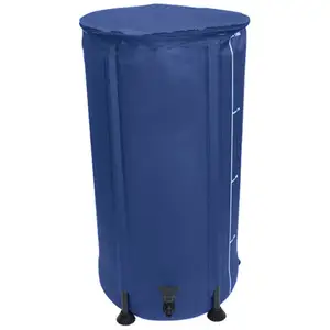 Collapsible Foldable 50/66/100 gallon garden irrigation Strong PVC container catcher Rain Barrel Water storage Tank Collector