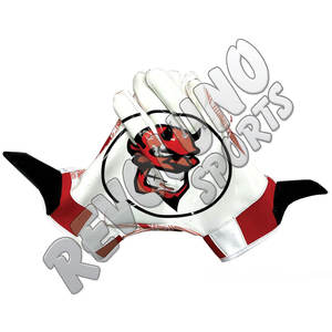 Gants de football américain Sticky Palm Impression par sublimation de haute qualité Dos de la main Conception personnalisée Gants de football américain Lineman - Product Image 1