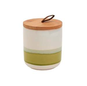 Contenedor de almacenamiento galvanizado de Metal de diseño antiguo Caja de almacenamiento de utensilios de cocina Recipiente con tapa de madera Hecho a mano en la India - Product Image 4