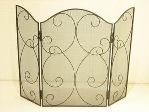 Écran unique de cheminée en fer à 3 panneaux pour l'amélioration de l'habitat - Product Image 3
