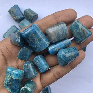 Piedra de apatita azul neón Natural de 10mm, 20mm, 30mm, pulida, suave, sin perforar, pepitas caídas, piedras preciosas, precio de fábrica al por mayor en línea - Product Image 4