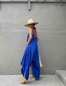 Mono sin mangas informal elegante de verano para mujer Diseño bohemio con cuello en V con patrón tejido Estilo modesto Modelo de pedido personalizado - Product Image 4