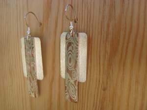Pendientes hechos a mano de gen Mokume - Product Image 3