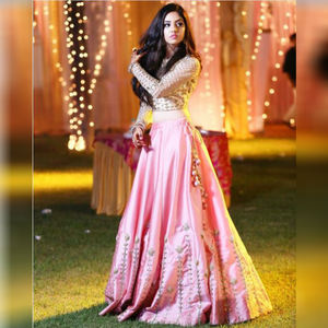 Exclusivo Lahenga Choli Dupatta de Seda India con Bordado, Diseño Moderno, Lavable, para Bodas, Prenda Étnica de Surat - Product Image 4