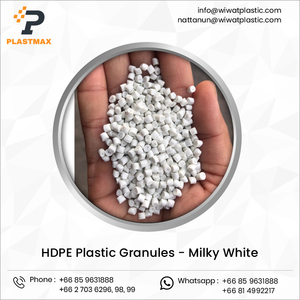 Gránulos de plástico reciclados de HDPE, Color blanco lechoso, lavado limpio, soplado - Product Image 2