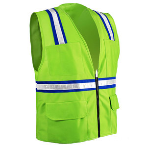 Hi Viz เสื้อกั๊กเซฟตี้เสื้อกั๊กสำหรับใส่ทำงาน,เสื้อกั๊กเพื่อความปลอดภัยสะท้อนแสง CE มองเห็นได้ดี - Product Image 2