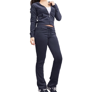 Velvet Custom Women Tracksuit <b>Jogger</b> Suit Training Sweatsuit Women Crop Top Hooded Gym Tracksuit by Inspire Apparel - Product Image 3